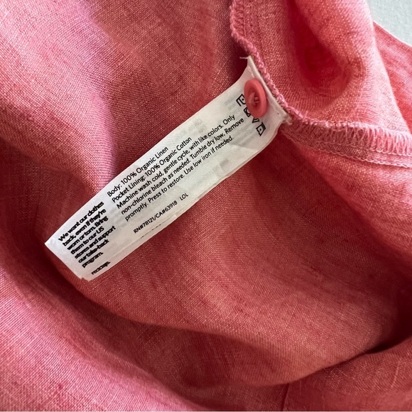 Eileen Fisher Washed Organic Linen Delave Dress in Bright Sandstone - Picture 15 of 15